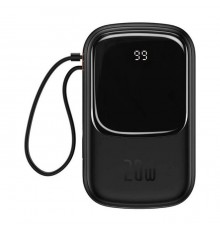 Батарея универсальная Baseus Qpow 20000mAh 20W, PD/3.0, QC/3.0, built-in lightning, black (PPQD060201)