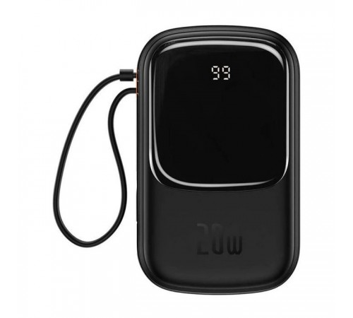 Батарея универсальная Baseus Qpow 20000mAh 20W, PD/3.0, QC/3.0, built-in lightning, black (PPQD060201) Батарея универсальная Baseus Qpow 20000mAh 20W, PD/3.0, QC/3.0, built-in lightning, black (PPQD060201)