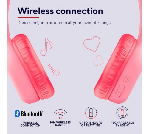 Навушники Trust Nouna Kids Wireless Pink (25274) Навушники Trust Nouna Kids Wireless Pink (25274)