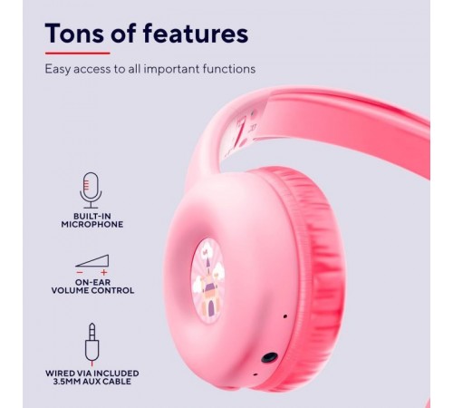 Навушники Trust Nouna Kids Wireless Pink (25274) Навушники Trust Nouna Kids Wireless Pink (25274)