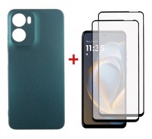 Чохол до мобільного телефона Dengos Motorola G05 Soft + glass 2pcs (Green) (DG-CTG2P-18)