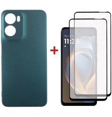 Чохол до мобільного телефона Dengos Motorola G05 Soft + glass 2pcs (Green) (DG-CTG2P-18)