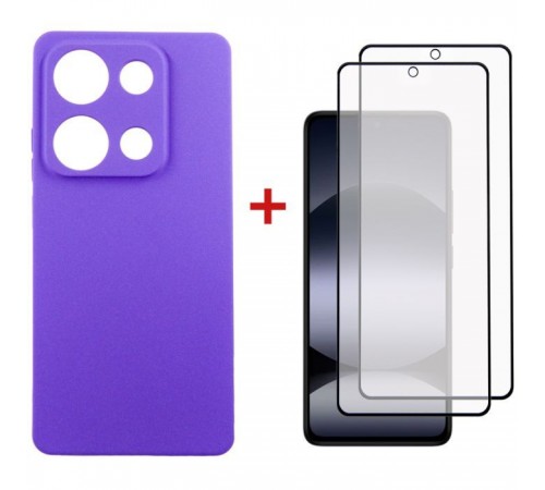 Чохол до мобільного телефона Dengos Xiaomi Redmi Note 14S Carbon + glass 2pcs (Purple) (DG-CTG2P-16) Чохол до мобільного телефона Dengos Xiaomi Redmi Note 14S Carbon + glass 2pcs (Purple) (DG-CTG2P-16)