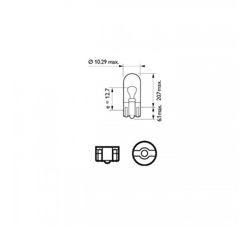 Автолампа Philips 5W (12961 LLECO B2) Автолампа Philips 5W (12961 LLECO B2)