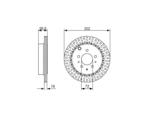 Гальмівний диск Bosch 0 986 479 757 Гальмівний диск Bosch 0 986 479 757