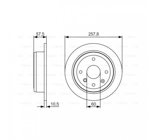 Гальмівний диск Bosch 0 986 479 S08 Гальмівний диск Bosch 0 986 479 S08