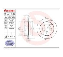 Гальмівний диск Brembo 08.A114.20