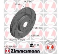 Гальмівний диск ZIMMERMANN 400.3649.55