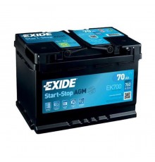 Акумулятор автомобільний EXIDE START-STOP AGM 70A (EK700)