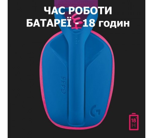 Наушники Logitech G435 Lightspeed Wireless Gaming Headset Blue (981-001062) Наушники Logitech G435 Lightspeed Wireless Gaming Headset Blue (981-001062)