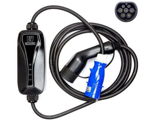 Зарядное устройство для электромобиля HiSmart Type 2-CEE, 6-32A, 7.2кВт, 1 фазное, 5м (EV200047) Зарядное устройство для электромобиля HiSmart Type 2-CEE, 6-32A, 7.2кВт, 1 фазное, 5м (EV200047)