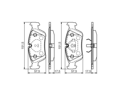 Тормозные колодки Bosch 0 986 495 060 Тормозные колодки Bosch 0 986 495 060
