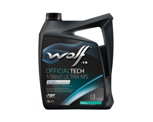 Моторна олива Wolf OFFICIALTECH 10W40 ULTRA MS 5л (8307317) Моторна олива Wolf OFFICIALTECH 10W40 ULTRA MS 5л (8307317)
