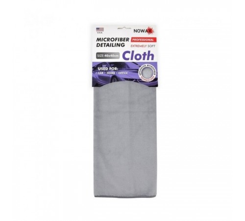 Автомобільна серветка NOWAX 40х40см, сіра (NX68441) Автомобільна серветка NOWAX 40х40см, сіра (NX68441)
