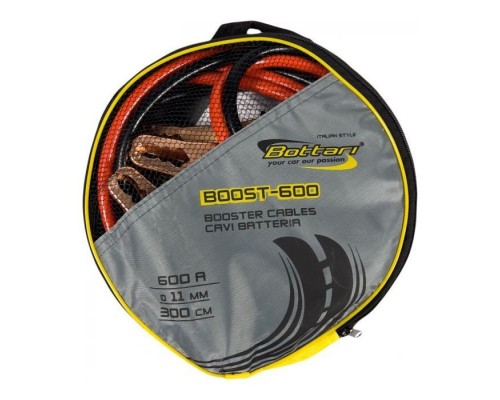 Дроти для запуску для автомобіля Bottari 600A 3м "BOOST-600" (28072-IS) Дроти для запуску для автомобіля Bottari 600A 3м "BOOST-600" (28072-IS)