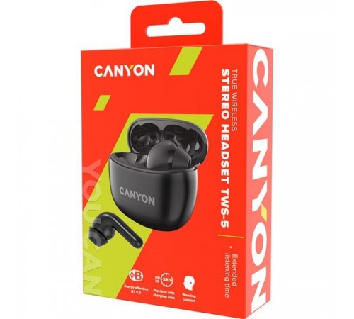Наушники Canyon TWS-5 Black (CNS-TWS5B) Наушники Canyon TWS-5 Black (CNS-TWS5B)