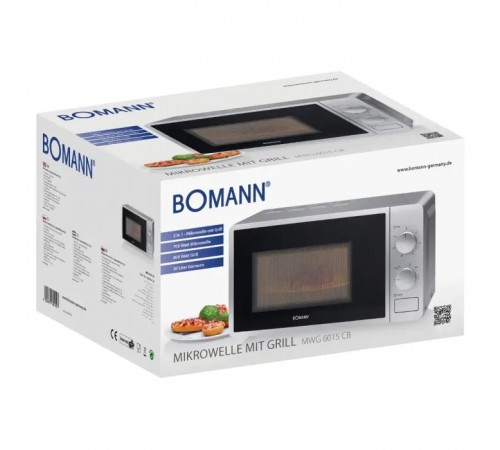 Микроволновая печь Bomann MWG 6015 CB silver (MWG6015CB silver) Микроволновая печь Bomann MWG 6015 CB silver (MWG6015CB silver)