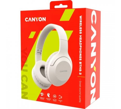 Наушники Canyon BTHS-3 Beige (CNS-CBTHS3BE) Наушники Canyon BTHS-3 Beige (CNS-CBTHS3BE)