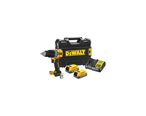 Шуруповерт DeWALT XR Li-Ion PowerStack 90 Нм, 18V 2x1.7Ah, кейс TSTAK (DCD805E2T)
