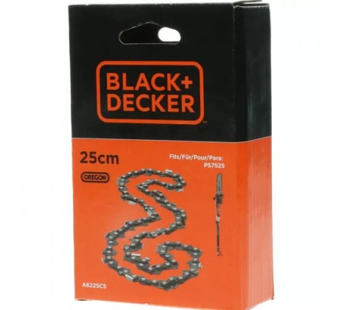 Ланцюг Black&Decker 3/8", 1.3 мм, 40 ланок, довжина 10"/25 см (A6225CS) Ланцюг Black&Decker 3/8", 1.3 мм, 40 ланок, довжина 10"/25 см (A6225CS)