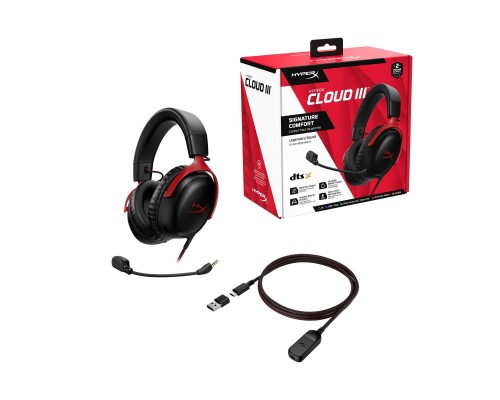 Навушники HyperX Cloud III Black-Red (727A9AA) Навушники HyperX Cloud III Black-Red (727A9AA)