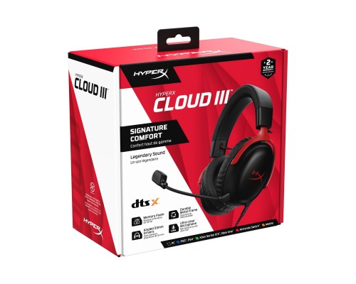 Навушники HyperX Cloud III Black-Red (727A9AA) Навушники HyperX Cloud III Black-Red (727A9AA)