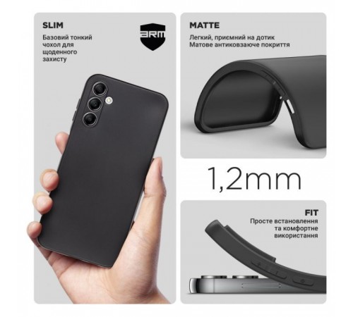 Чохол до мобільного телефона Armorstandart Matte Slim Fit Samsung A14 4G / A14 5G Camera cover Black (ARM73237) Чохол до мобільного телефона Armorstandart Matte Slim Fit Samsung A14 4G / A14 5G Camera cover Black (ARM73237)