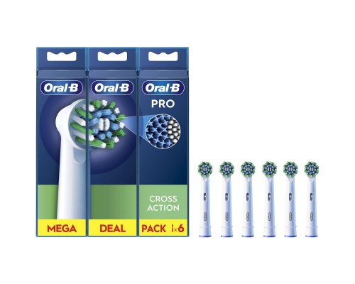 Насадка для зубної щітки Oral-B Pro Cross Action, 6 шт (8006540847879) Насадка для зубної щітки Oral-B Pro Cross Action, 6 шт (8006540847879)