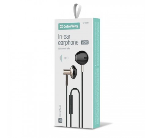 Наушники ColorWay Slim 3.5 mm Wired Earphone Blast 2 Black (CW-WD02BK) Наушники ColorWay Slim 3.5 mm Wired Earphone Blast 2 Black (CW-WD02BK)