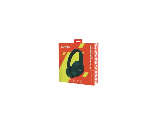 Наушники Canyon OnRiff 10 ANC Bluetooth Green (CNS-CBTHS10GN)