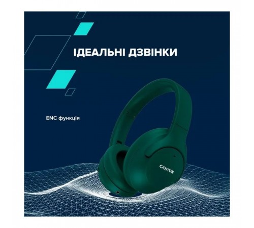 Наушники Canyon OnRiff 10 ANC Bluetooth Green (CNS-CBTHS10GN) Наушники Canyon OnRiff 10 ANC Bluetooth Green (CNS-CBTHS10GN)