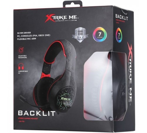 Навушники Xtrike ME GH-710 Rainbow Black (GH-710) Навушники Xtrike ME GH-710 Rainbow Black (GH-710)