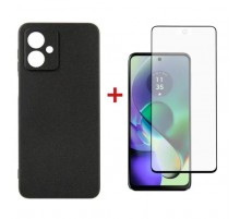 Чехол для мобильного телефона Dengos Kit for Motorola G54 case + glass (Black) (DG-KM-50)