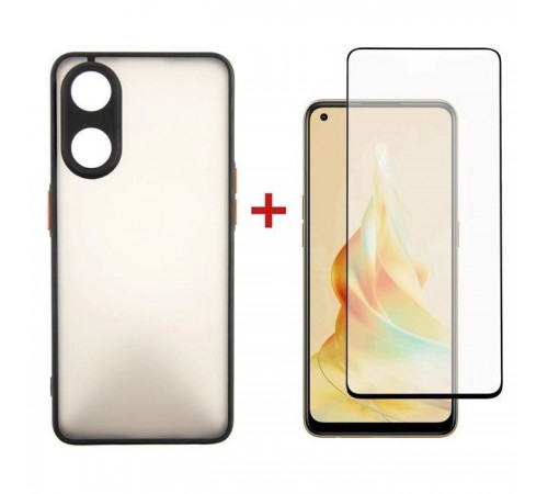 Чохол до мобільного телефона Dengos Kit for OPPO Reno 8T case + glass (Black) (DG-KM-33) Чохол до мобільного телефона Dengos Kit for OPPO Reno 8T case + glass (Black) (DG-KM-33)