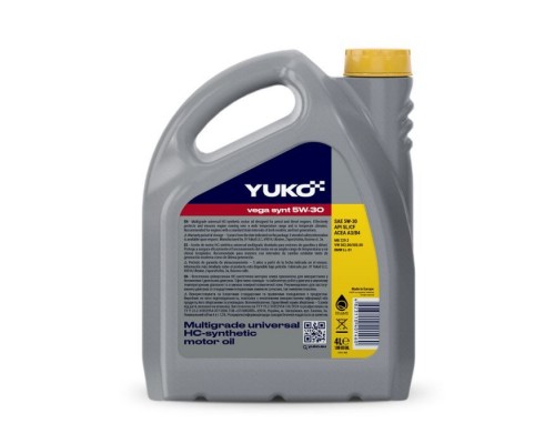 Моторна олива Yuko VEGA SYNT 5W-30 4л (4823110401460) Моторна олива Yuko VEGA SYNT 5W-30 4л (4823110401460)