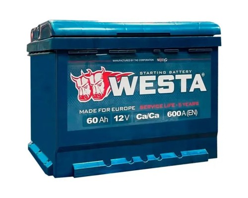 Аккумулятор автомобильный Westa 6CT-60 А (1) А 600A Аккумулятор автомобильный Westa 6CT-60 А (1) А 600A