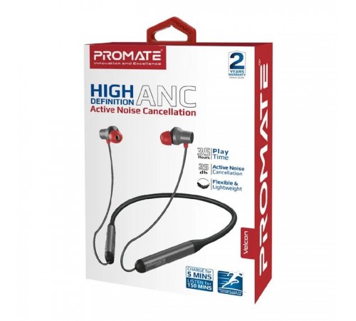 Навушники Promate ANC Velcon Black (velcon.black)