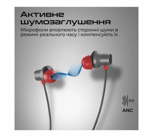 Навушники Promate ANC Velcon Black (velcon.black)