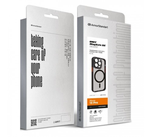 Чохол до мобільного телефона Armorstandart Unit MagSafe SE Apple iPhone 13 Pro Black Orange (ARM75370) Чохол до мобільного телефона Armorstandart Unit MagSafe SE Apple iPhone 13 Pro Black Orange (ARM75370)
