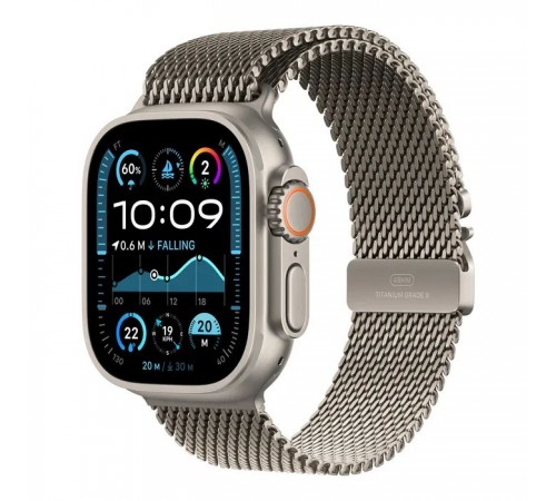 Смарт-годинник Apple Watch Ultra 2 2024 GPS + Cellular 49mm Natural Titanium Case with Natural Titanium Milanese Loop (MX4M3UL/A) Смарт-годинник Apple Watch Ultra 2 2024 GPS + Cellular 49mm Natural Titanium Case with Natural Titanium Milanese Loop (MX4M3UL/A)