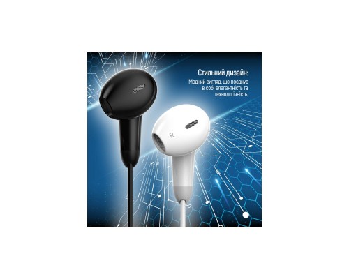 Навушники ColorWay 3.5 mm Wired Earphone Sound Wave Black (CW-WD04BK)