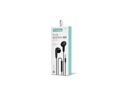 Навушники ColorWay 3.5 mm Wired Earphone Sound Wave Black (CW-WD04BK)