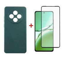 Чохол до мобільного телефона Dengos Oppo Reno 12 F/FS Soft + glass (Green) (DG-KM-115)