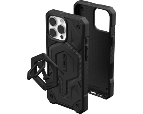 Чохол до мобільного телефона UAG iPhone 16 Pro Max, Monarch Pro Magsafe Carbon Fiber/Black Stand (1144571BV01)
