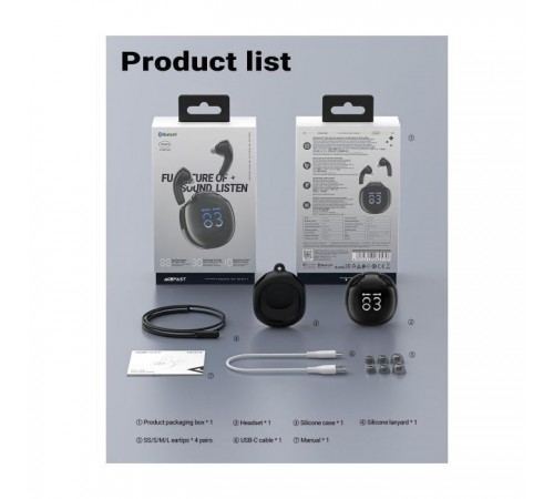 Наушники Acefast T9 Obsidian Black (6974316282570) Наушники Acefast T9 Obsidian Black (6974316282570)