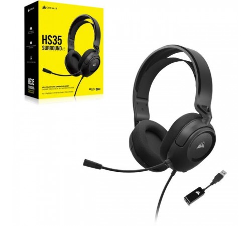 Навушники Corsair HS35 Surround v2 Multiplatform Gaming Carbon (CA-9011386-EU) Навушники Corsair HS35 Surround v2 Multiplatform Gaming Carbon (CA-9011386-EU)