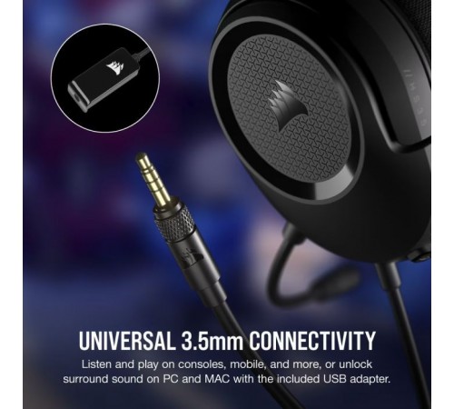 Навушники Corsair HS35 Surround v2 Multiplatform Gaming Carbon (CA-9011386-EU) Навушники Corsair HS35 Surround v2 Multiplatform Gaming Carbon (CA-9011386-EU)