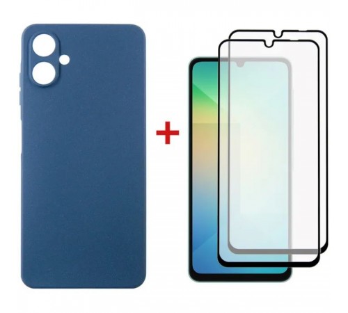 Чохол до мобільного телефона Dengos Kit Samsung Galaxy A06 Carbon + 2 pcs glass (Blue) (DG-CTG2P-06) Чохол до мобільного телефона Dengos Kit Samsung Galaxy A06 Carbon + 2 pcs glass (Blue) (DG-CTG2P-06)