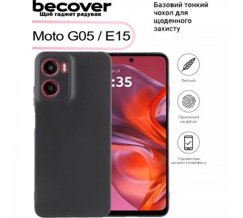 Чохол до мобільного телефона BeCover Motorola Moto G05 / E15 Black (713476) Чохол до мобільного телефона BeCover Motorola Moto G05 / E15 Black (713476)