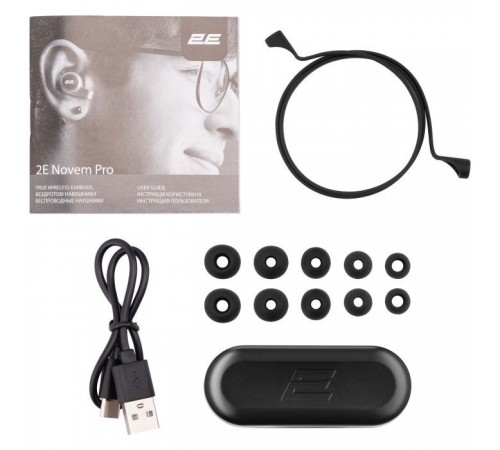 Наушники 2E Novem Pro True Wireless Waterproof Mic Black (2E-EBTWNPBK) Наушники 2E Novem Pro True Wireless Waterproof Mic Black (2E-EBTWNPBK)